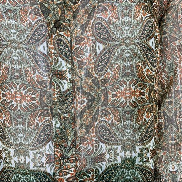 Velvet Heart Sheer Button Down Blouse Long Sleeve Size XS - Picture 7 of 10